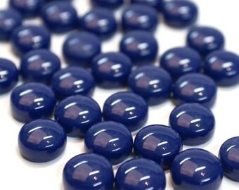 Royal Blue Glass Optic Dots for Mosaics, Available in 3 oz. Packages (approx. 50 Dots)
