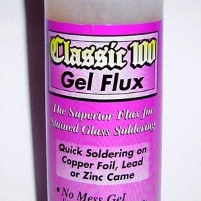 Flux, Classic 100 Gel for Stained Glass and Soldering, 8 oz bottle