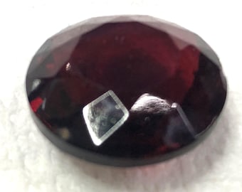 Gold Ruby Double Faceted Jewel, 25 mm (.98 Inches)