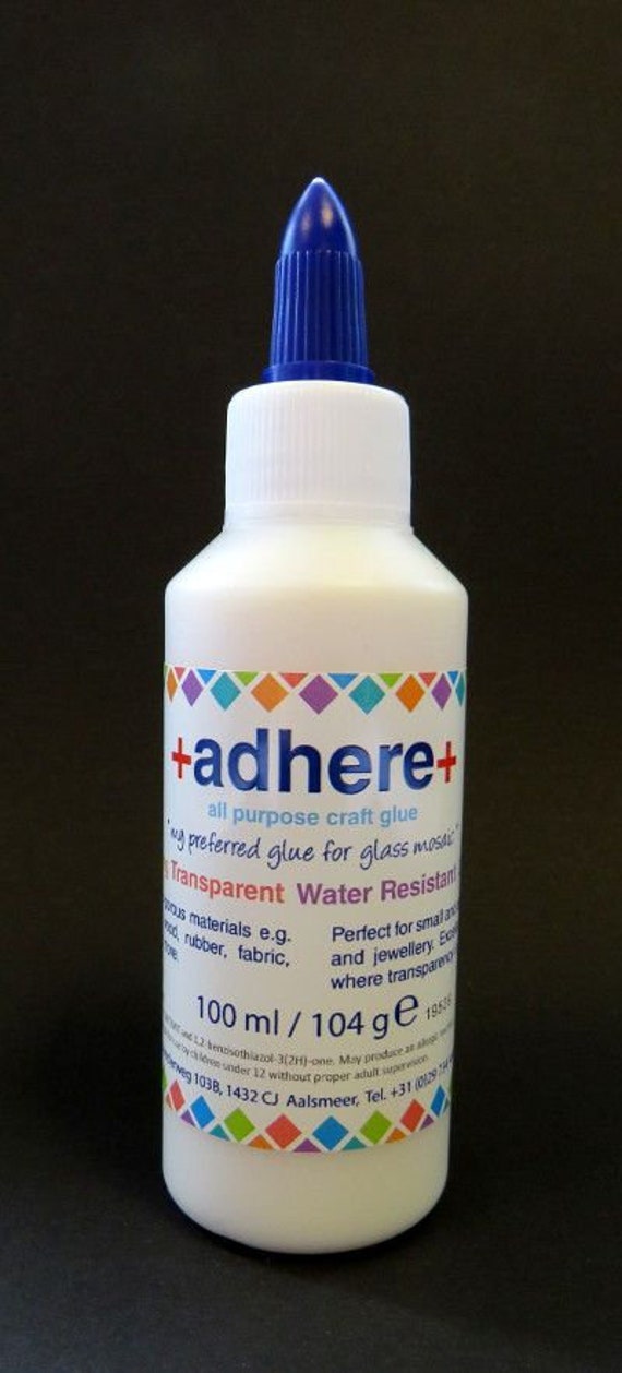 Adhere Glue for Mosaics and Glass Crafting, 100 Ml 3.4 Oz. Bottle 