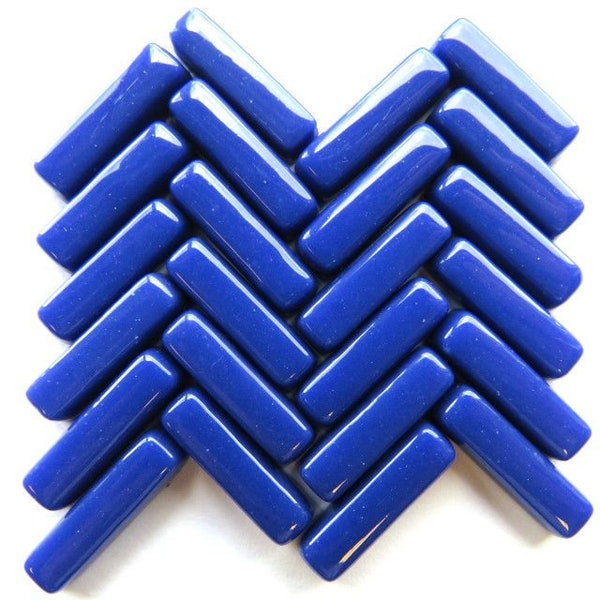 RICH BLUE Stix, Glass Rectangles for Mosaics, Available in Quantities of 2 oz. (about 50 Stix) or 4 oz. (about 100 Stix)