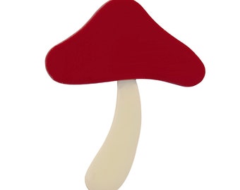 Red Mushroom, COE 96 Fusible, 2-Piece