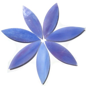 Very Berry LARGE Glass Petals for Mosaics and Stained Glass; Available in Quantities of 24 or 48