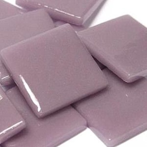 Lilac Ottoman (Pate de Verre) Glass Tiles for Mosaics, 1" Square (25mm)