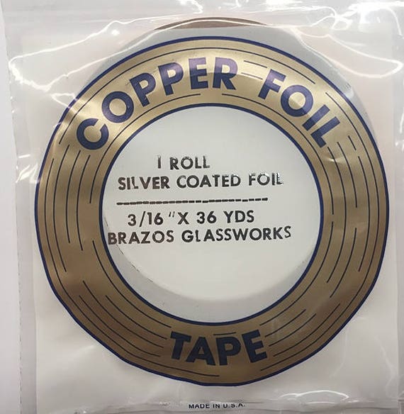 Copper Foil Tape for Stained Glass Soldering 36 Yards Various