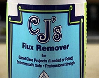 CJ's Flux Remover for Stained Glass, 16 oz. bottle