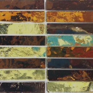 Golden Brown Mirror Glass Slivers for Mosaics or Stained Glass Projects
