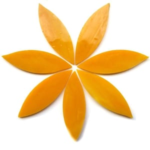 Mango Nectar LARGE Glass Petals for Stained Glass or Mosaics