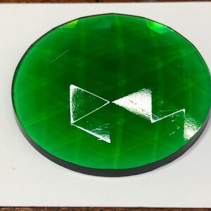 Emerald Green Faceted Jewel, 40 mm (1.574 Inches) for Stained Glass Ullmann&#39;s Glass Jewels