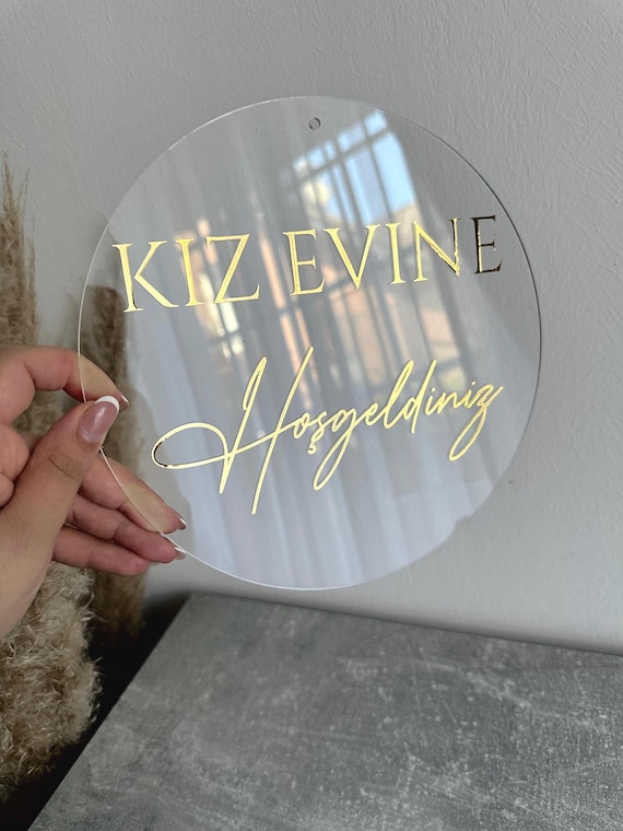 Kiz evine Hosgeldiniz | Willkommensschild | Brautabholung | Gelin Evine Hosgeldiniz | Plexiglasschild | Kiz Isteme | Kiz evi | Gelin Evi
