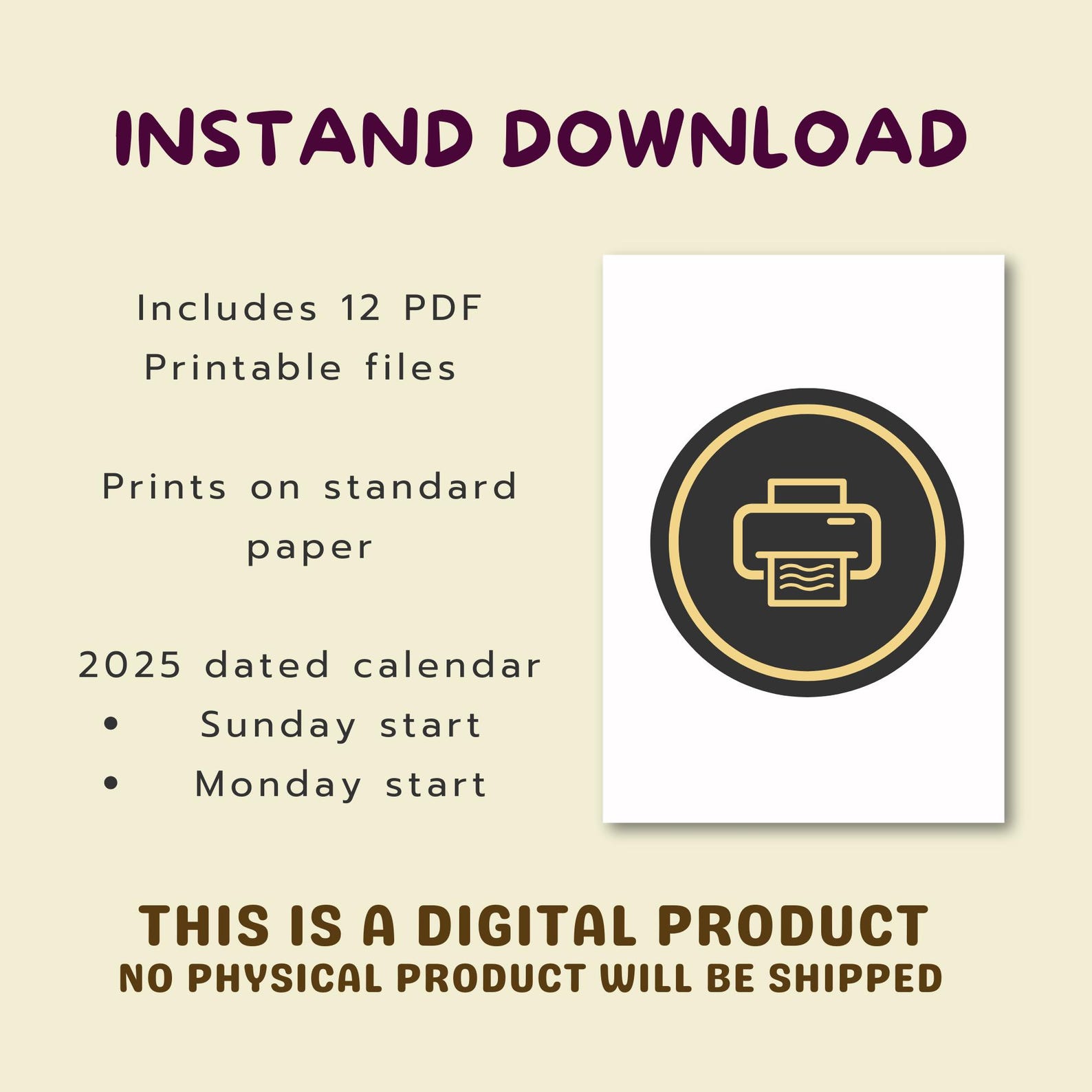 2025 Coloring Calendar 12 Monthly Calendar PDF Coloring Pages