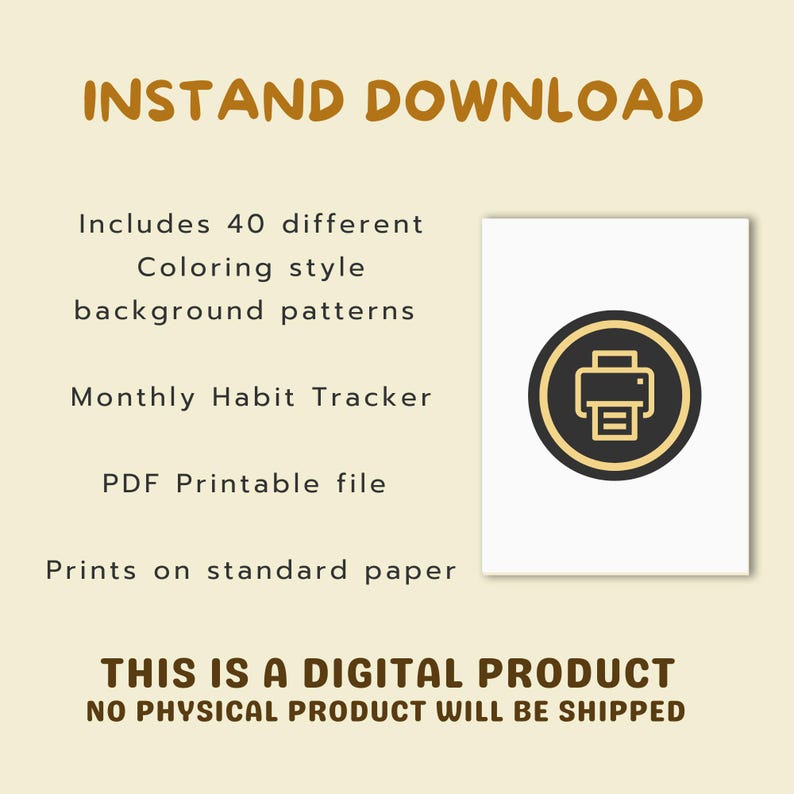 Printable Monthly Habit Tracker Coloring Pages (PDF) - Etsy
