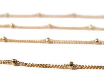 Gouden satelliet ketting, 14/20 goud gevulde satelliet ketting, door de voet, sieraden benodigdheden, dagelijkse ketting (11082f)