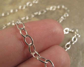 By The Foot - Silver Filled Medium Oval Cable Chain, 5mm x 3mm Smooth Chain for Making Jewelry (FS 186/60f)