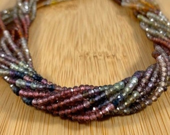 Tundra Sapphire Precious Gemstone 2mm-3mm Faceted Rondelle Beads 13/" Strand Details about / AAA