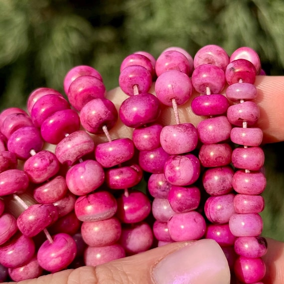Rose Opal Beads, 7mm to 8mm Rondelle Beads, 7
