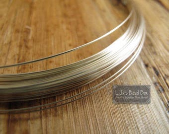 20 Gauge Wire, Sterling Silver Wire, 1 or 3 Feet of Round, Half Hard Wire for Wire Wrapping, Supplies