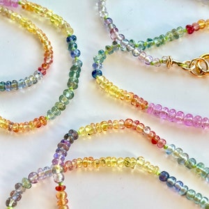 Rainbow Magic Dainty Gemstone Necklace