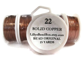 22 Gauge Bare Copper Wire, Genuine Copper, Round Wire for Making Jewelry, Wire Wrapping Supplies