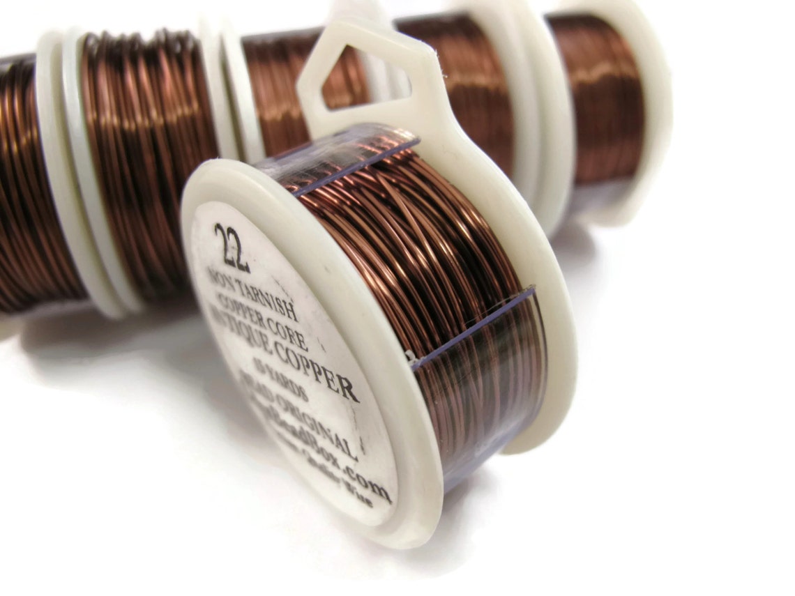 Antique Copper Wire 22 Gauge Round Wire for Making Jewlery Etsy