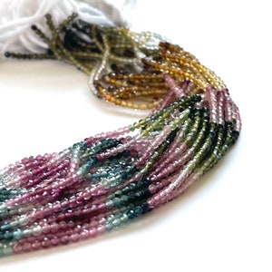 Multi Tourmaline Beads, 2.5mm Tourmaline Beads, Round Tourmaline Beads, Ombre Tourmaline Beads, Tourmaline Faceted, 2mm Tourmaline, R-TOU1