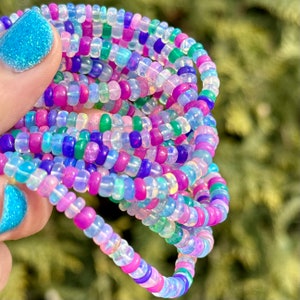 Multi Color Ethiopian Opal Beads, 4mm 5mm Opal Rondelles, Rainbow Opal Beads, Pink Opal Beads, Blue Opal Rondelles, Multi Opal Beads, EO21 image 6