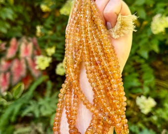 Imperial Topaz Beads, 6mm to 7mm, Topaz Rondelle Bead, Golden Topaz Beads, 6mm Gemstone Rondelle Beads, Ombre Gemstones Strand, R-181