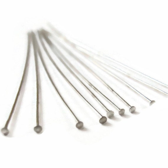 Sterling Silver 22 Gauge 2 Inch Headpin 100 Count