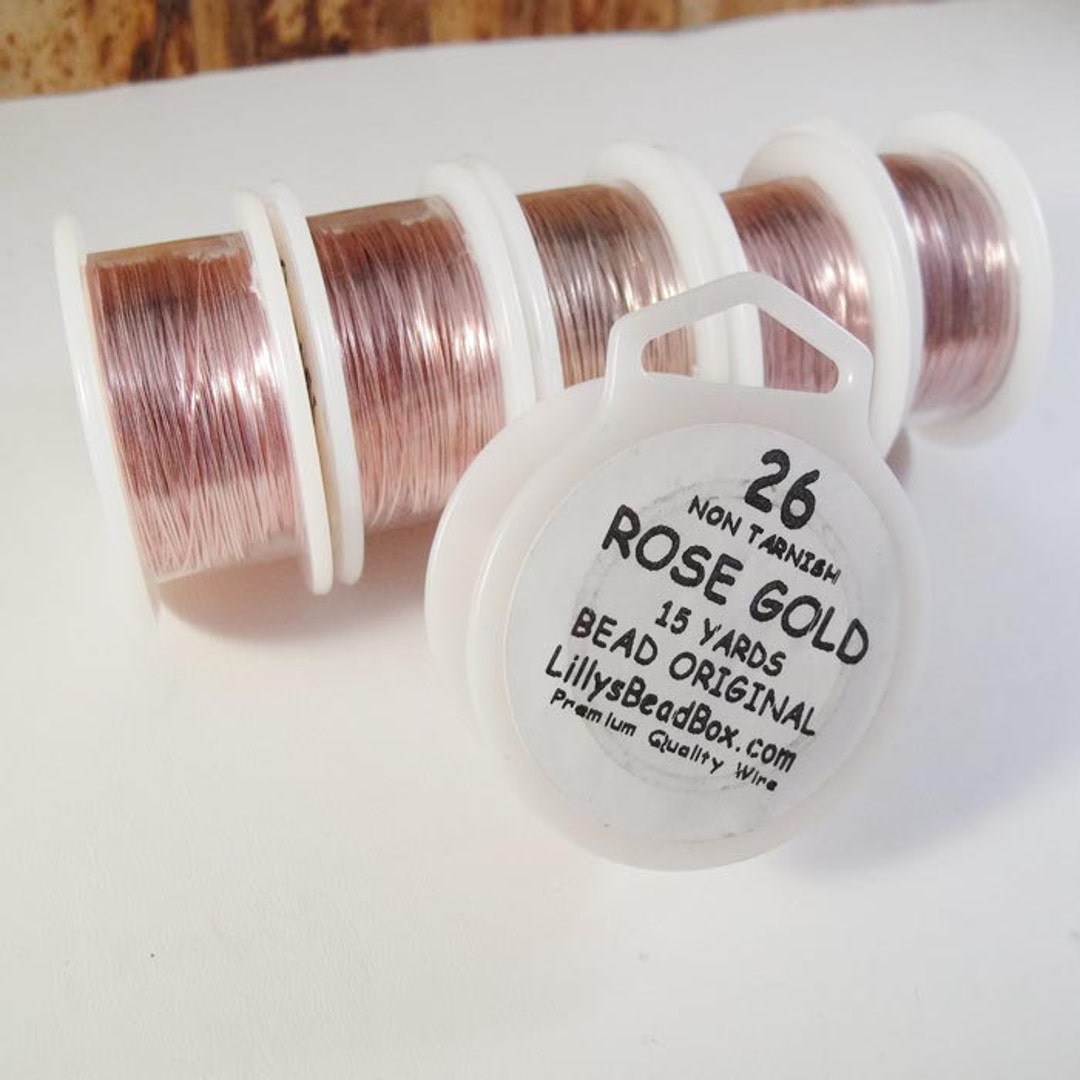Rose Gold Plated Wire 26 Gauge Wire Round Wire for Wrapping Etsy
