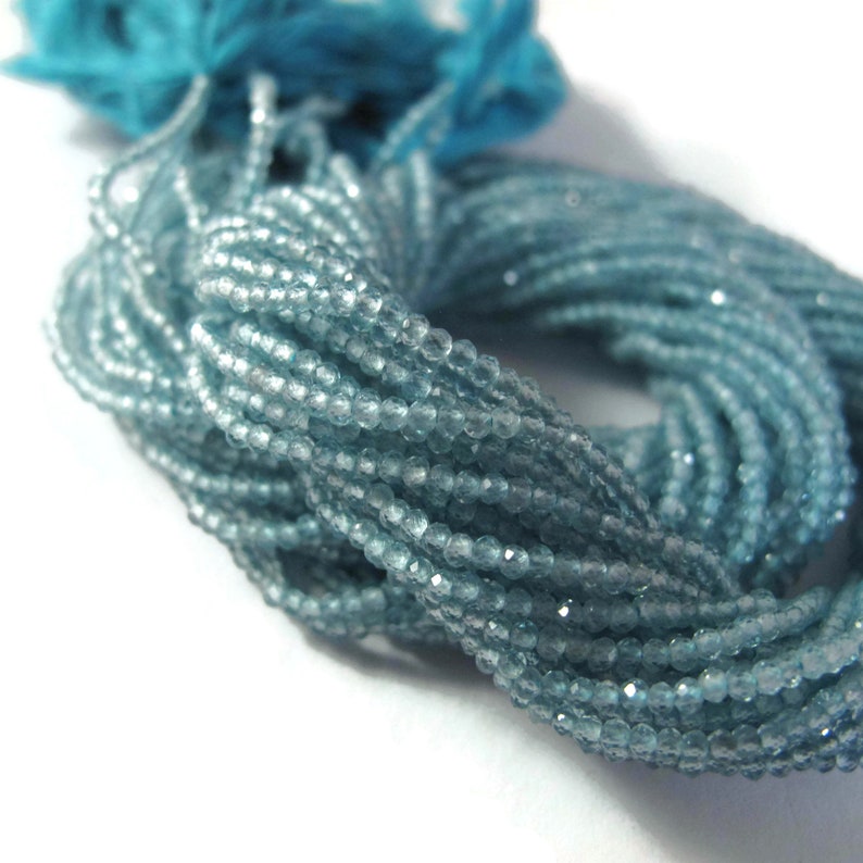 Beautiful Gemstones for Making Jewelry S-Ap1 13 inch Strand 2.5mm Beautiful Apatite Beads Small Faceted Rounds 2.2mm