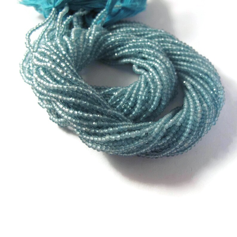 Beautiful Gemstones for Making Jewelry S-Ap1 13 inch Strand 2.5mm Beautiful Apatite Beads Small Faceted Rounds 2.2mm