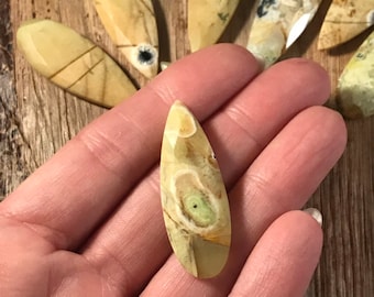 Yellow Jasper, One Large Elongated Pendant - 45x15mm Faceted Pear Shaped Gemstones for Making Jewelry,Natural Gemstones (B-YJ1)