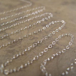 Thin Smooth Cable Chain, 1.2mm Links, 14/20 Gold Filled or .925 Sterling Silver Chain, By The Foot, Delicate Chain for Making Jewelry 1020 image 9