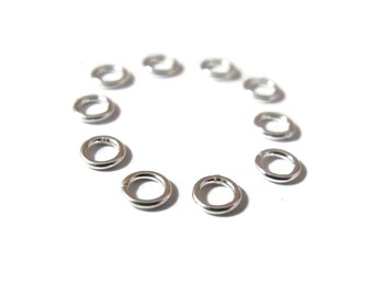 Ten Closed Rings, 10 Little Sterling Silver Jump Rings, 21 gauge, 4.2mm Closed Jump Rings For Making Jewelry (C 192es)