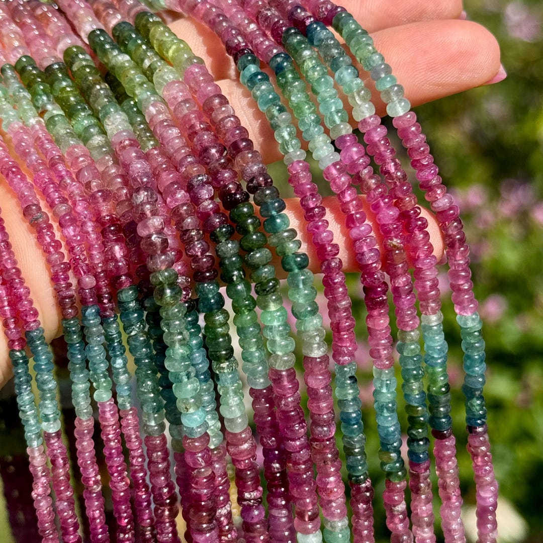 Tourmaline Beads, 4mm to 5mm, 5mm Tourmaline Beads, 4mm Tourmaline ...