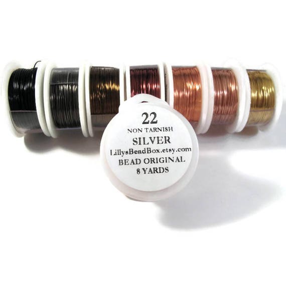 22 Gauge Wire for Making Jewelry, Non Tarnish Wire, Wire Wrapping Supplies,  Round Wire, You Pick the Color 