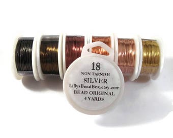 18 Gauge Round Wire for Making Jewelry, Non Tarnish Wire, Wire Wrapping Supplies, Pick your color!, Plated Wire for Jewelry Making