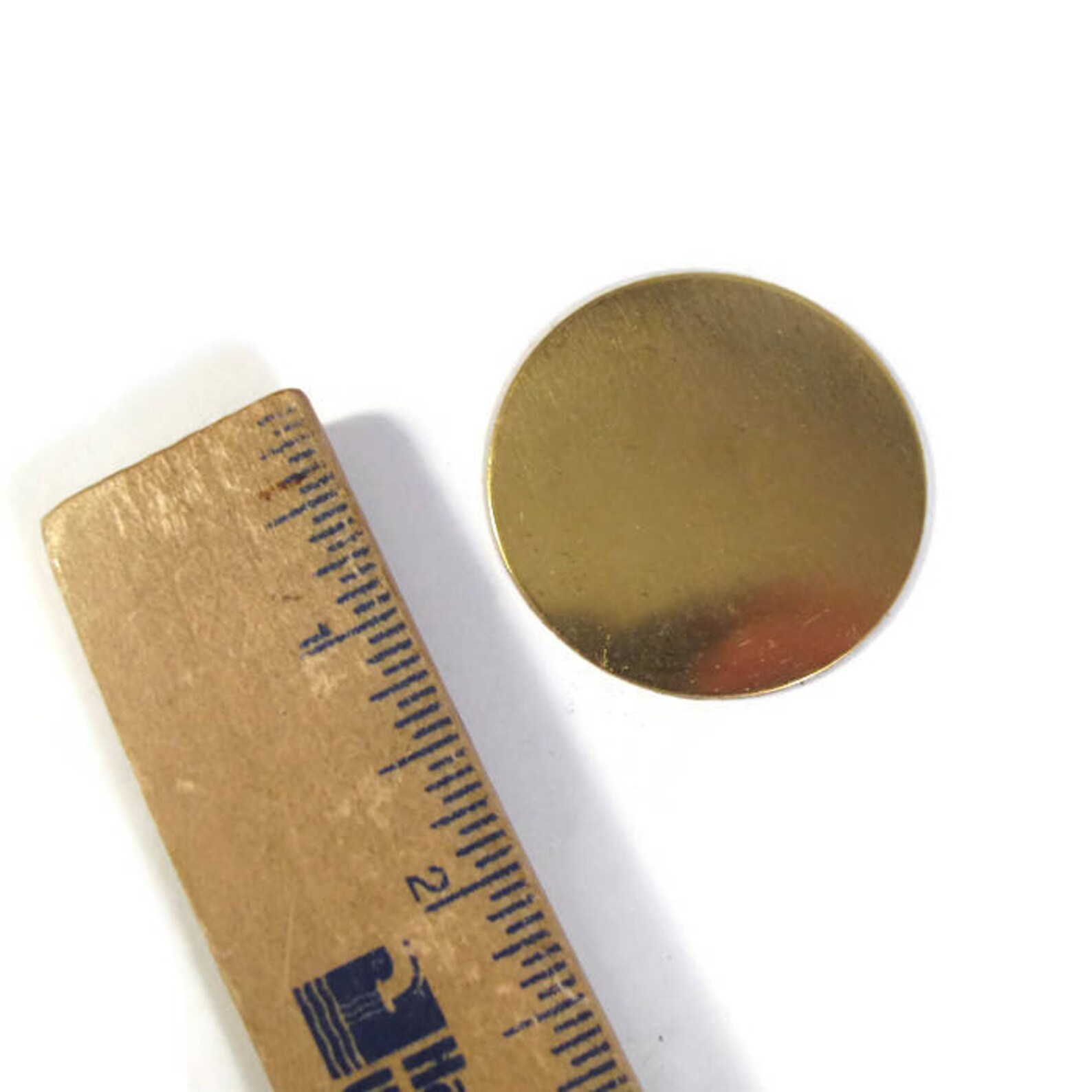 Three Gold Stamping Disc Charm Brass Round 45mm Blank Discs Etsy