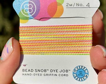 Cordón de nailon GRIFFIN, "Bright Shiny Day", GRIFFIN Nylon Power, cordón de arcoíris neón, cordón de arcoíris, cordón de nailon para anudar, nailon Griffin,