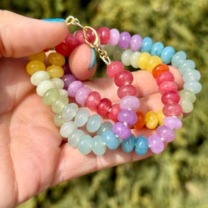 20&quot; Rainbow Gemstone Necklace, OOAK Jewelry, Saturday Rainbow, Maximalist Accessories, Gem Candy Jewelry, Multi Gemstone Jewelry, S6