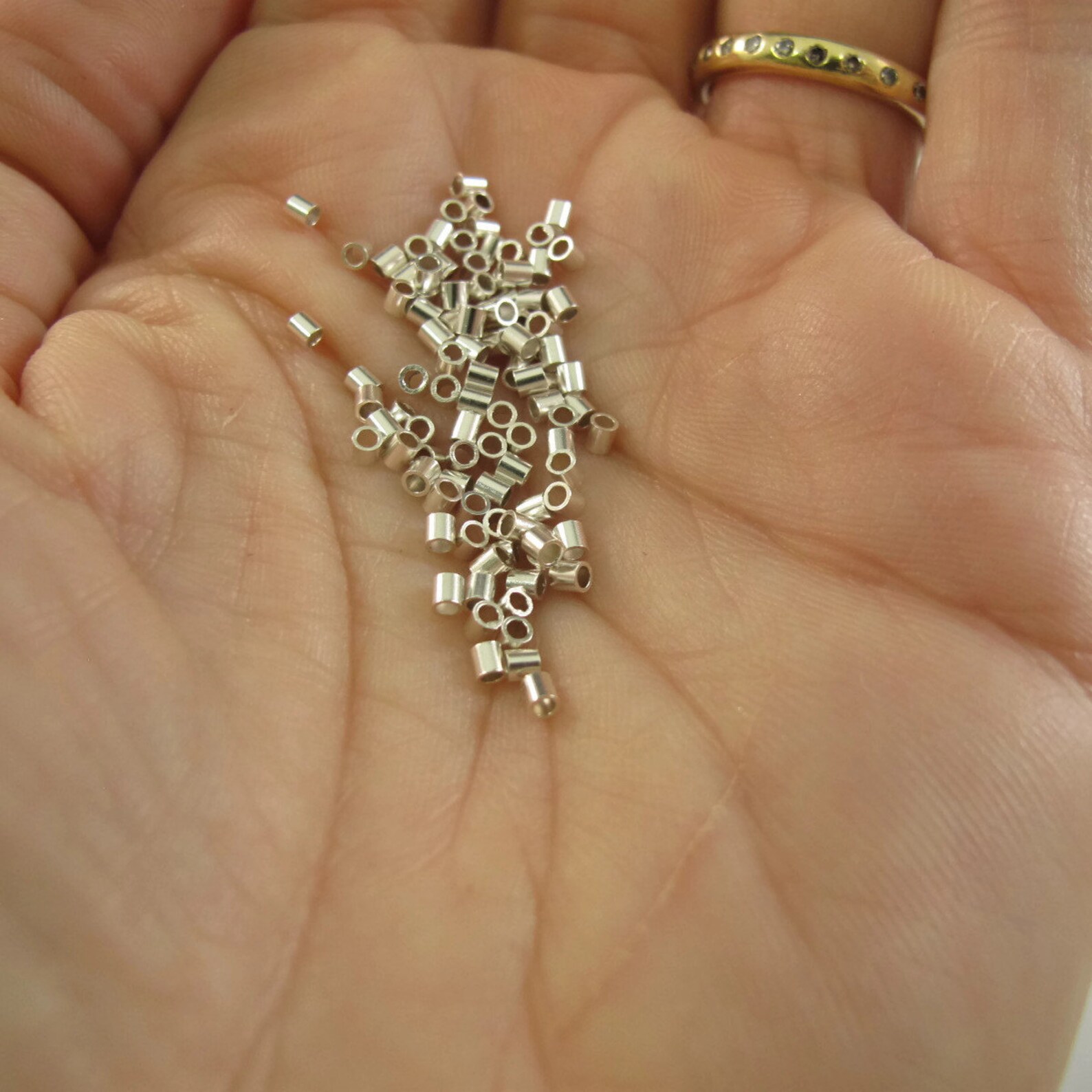 Silver Crimp Beads .925 Sterling Silver Crimp Tubes 100 Etsy