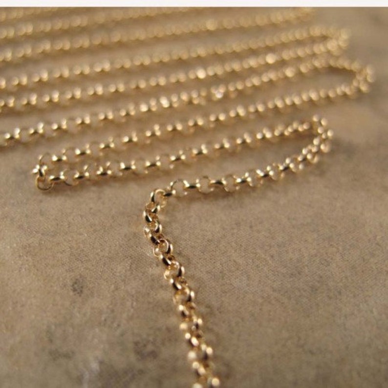 Gold Rolo Chain Vermeil 1.6mm Rolo Chain By the Foot | Etsy