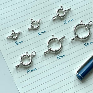 Mariner Clasp, Sterling Silver Clasp, Sterling Spring Ring Clasp, Designer Clasp, Bolt Clasp, Sailor Clasp, Sterling Spring Ring Clasp 20mm