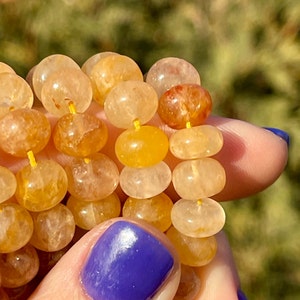 Heliodor Beads, 8mm to 9mm, 8mm Rondelle Gemstone Beads, Smooth Rondelles, Beryl Beads, Yellow Beryl, Yellow Aquamarine, 9mm Beads, R-HE1