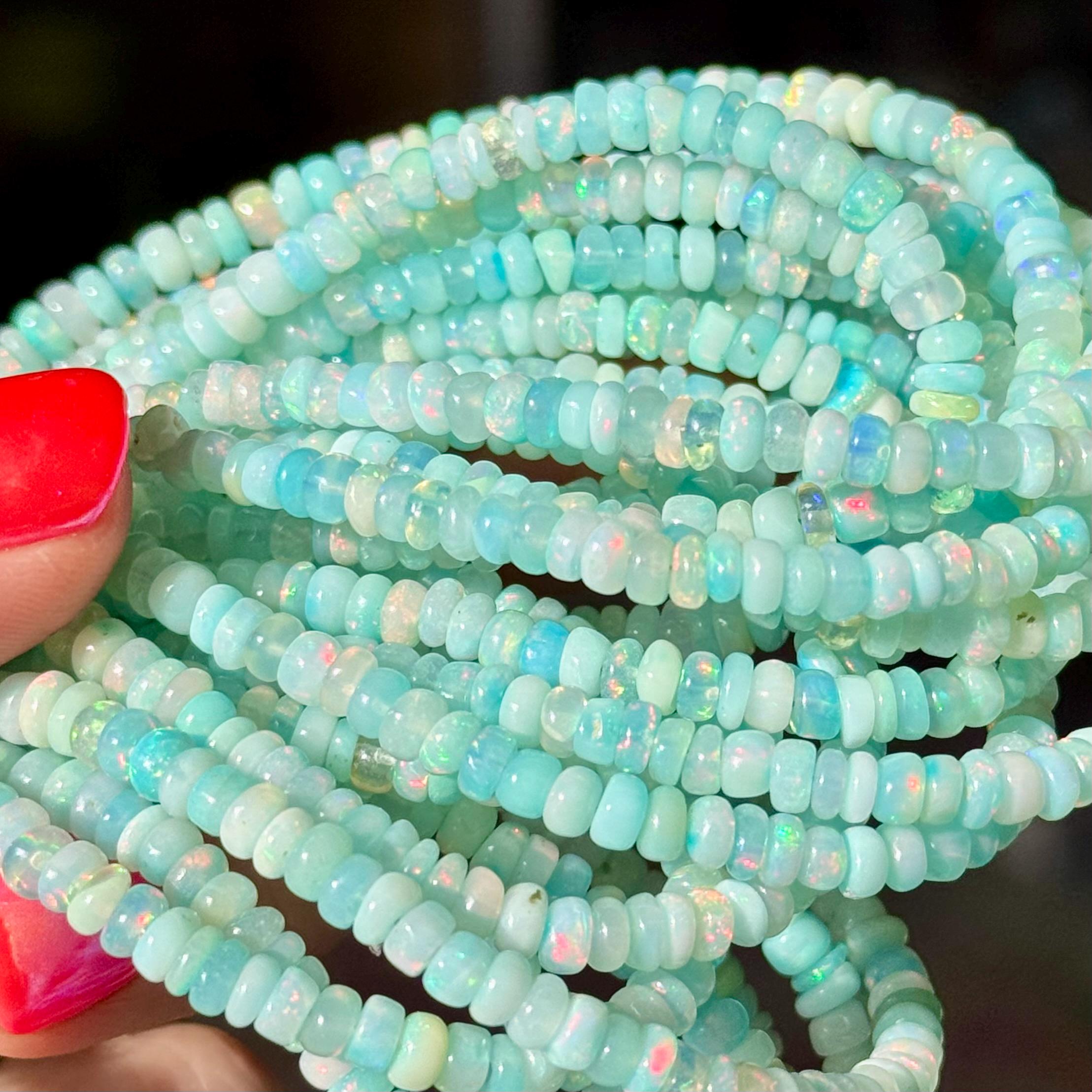 5x8mm Faceted Dark Green Jade Rondelle Beads - 15 Inch Strand - Loose Gemstone For Jewelry Making