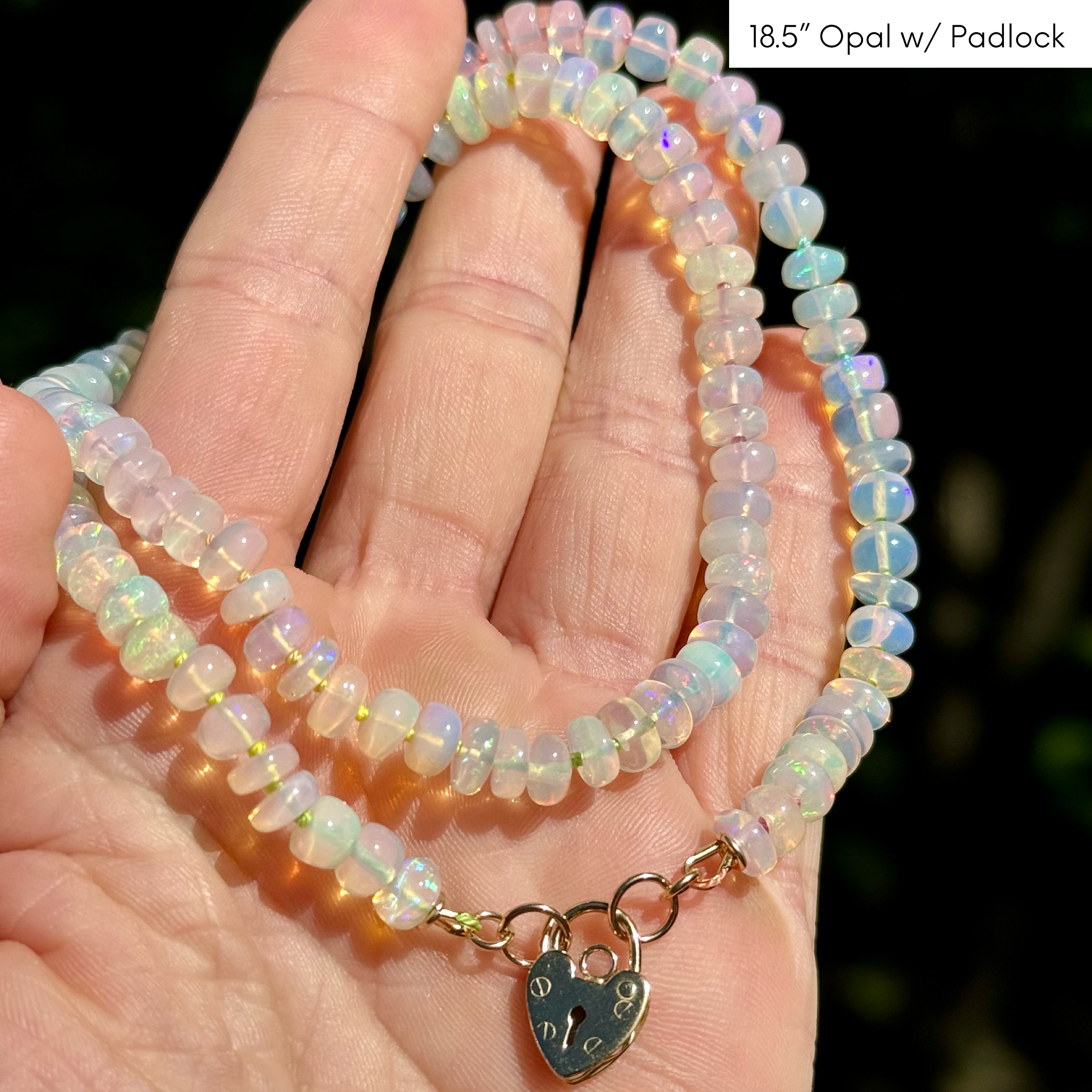 Opal Necklace, Moonstone Necklace, Jewelry Knotted on Rainbow Cord