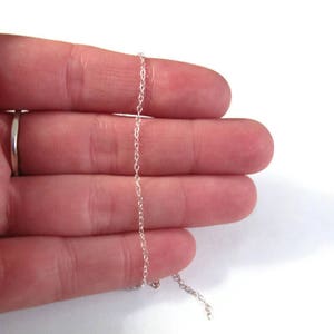 Thin Smooth Cable Chain, 1.2mm Links, 14/20 Gold Filled or .925 Sterling Silver Chain, By The Foot, Delicate Chain for Making Jewelry 1020 image 10