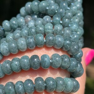 Blue Rondelle Beads, 8mm Smooth Rondelle Gemstone Beads, Blue 8mm Bead, Blue Gemstone Bead, Gemstone Rondelle Bead, Beads with 1mm Hole, BL8