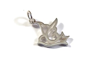 Silver Dove Charm, Sterling Silver Bird Charm for Jewelry Making, 19mm x 13mm Little Bird Pendant for Charm Necklace or Bracelet (Ch 561)