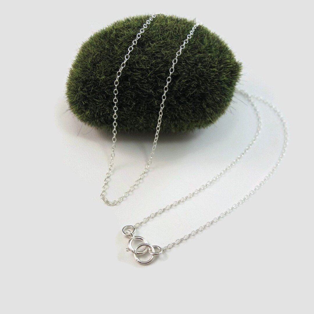 Simple Silver Chain Silver Chain With Clasp 16 Inch Dainty - Etsy